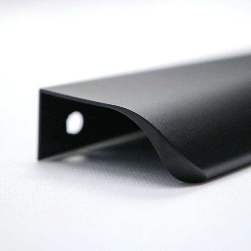 goldenwarm Door Finger Pull Black Hidden Drawer Handle for Kitchen