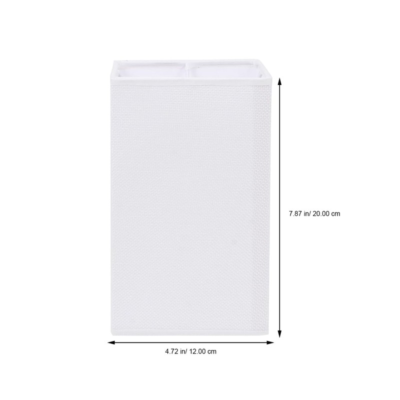 CALLARON White Square Lampshade E27 Fabric Lamp Shade Accessories 7.8