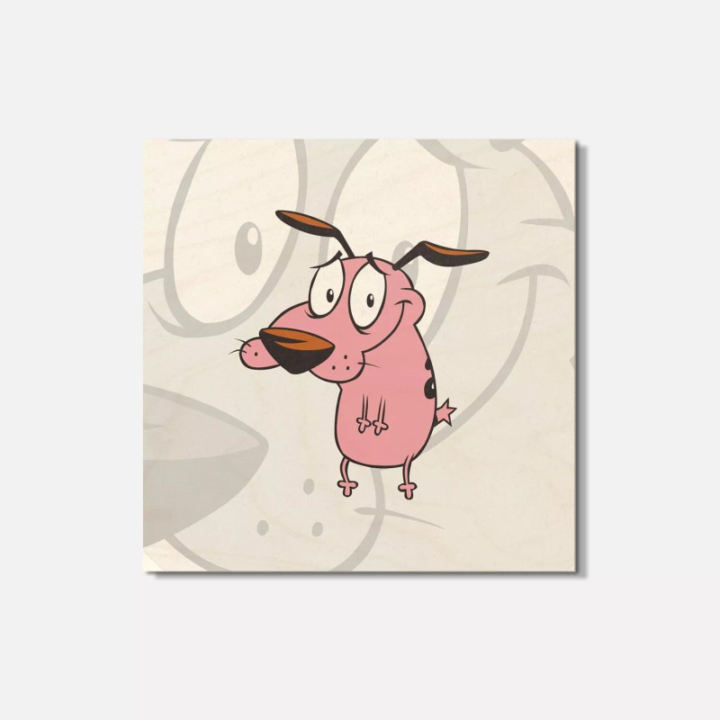 Unbranded Courage The Cowardly Dog Cartoon 4'' X 4'' Square