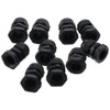 Fudeshe Conduit Fittings,Strain Relief Cord Connector 10 Pcs Plastic Black