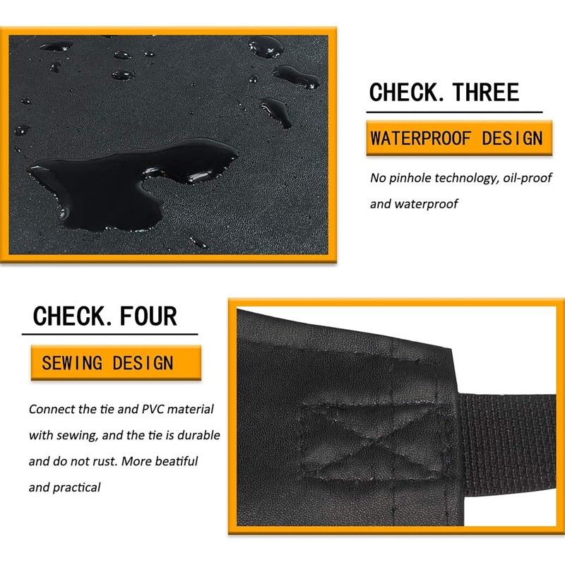 Homsolver 2 Pack Waterproof Rubber Aprons, Heavy Duty Butcher for