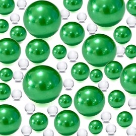 YUXIYAN 120Pieces Floating NO Hole Pearls Beads for Vases and 500 PCS for Floating,Floating Beads for Centerpiece,Home Decor,Party Table Wedding,Makeup Brush Beads