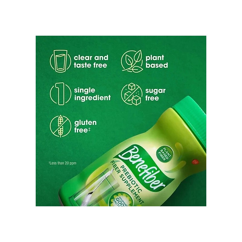 2 Pack Benefiber Original Fiber Supplement Powder Taste Free, 17.6