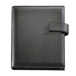 Miquelrius - 12 Month Diary (January 2024 to December 2024) Day to View Caddy Size 80 x 120mm (Similar to A7) Faux Leather Die Cut Black Spanish