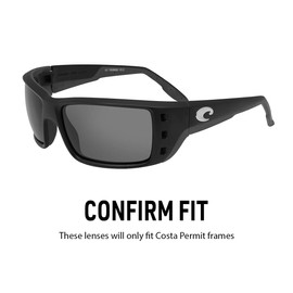 IKON LENSES Replacement Lenses For Costa Del Mar Permit Sunglasses (Polarized) (+ Red Mirror)
