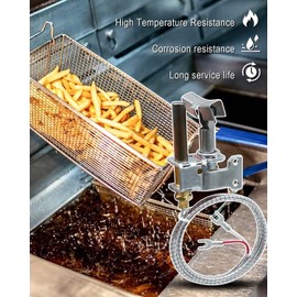 PNYZIK Pilot Burner and Thermopile Assembly for NG/LPG Applications, 3-Way Flame Pattern Pilot Burner with 36 inch Aluminum 250-750 MV Thermopile for New Deep Fryer