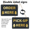 Lesnala 4Pcs Double-Sided Order Pick up Here Signs with A