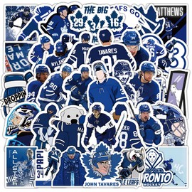 52 PCS Hockey Stickers Toronto Maple Leafs, Hockey Helmet Stickers, Waterproof Vinyl Sticker Decal Pack for Teens, Adults, Laptop, Water Bottles, Party Favors