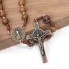 Nazareth Store Sacred St Benedict Wood beads Rosary Solid Wooden