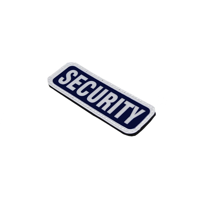 Small Dark Blue Reflective Security Badge with Front Hook and