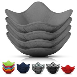 LIBERHAUS 4 Pcs Microwave Bowl Holder – 7.5" Grey Bowl Holders for Hot Food for Safe & Easy Handling of Hot and Cold Bowls, Saucers & Cups – Machine Washable, Soft Textured Fabric for Hand Protection