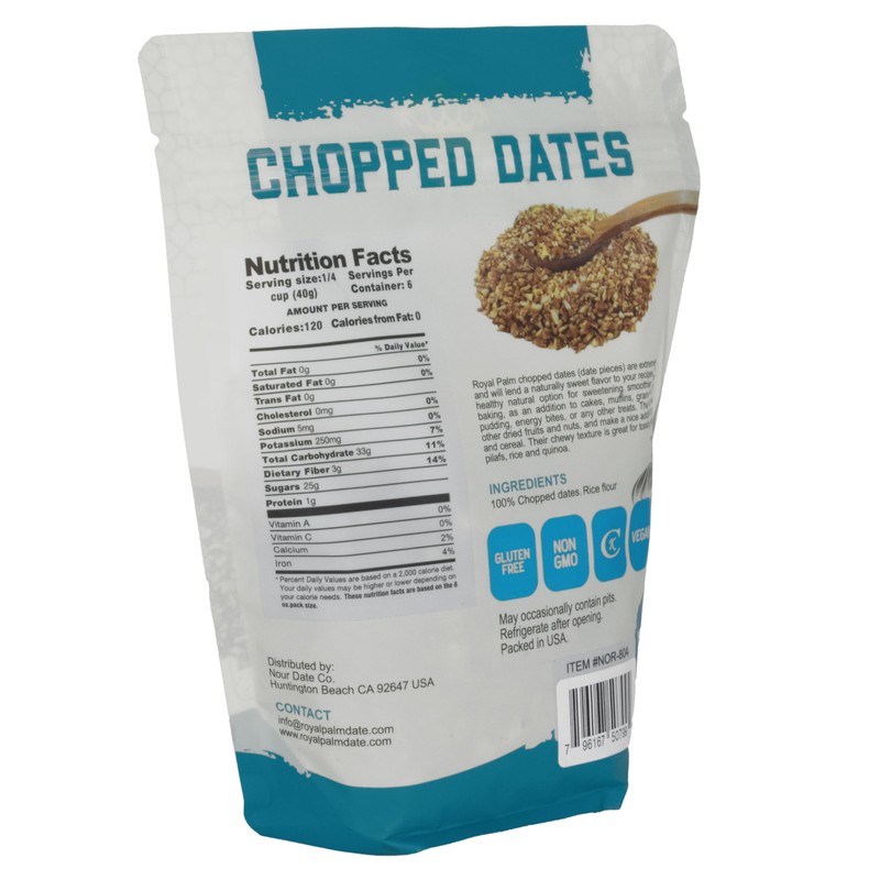 Royal Palm Chopped Dates | 16oz - 100% Natural &