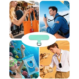 Fannobaby Phone Tether Tab, Phone Lanyard Tab Used with Crossbody Strap Cellphone Lanyard Patch Smarthphone Tether for Cases(Colourful)