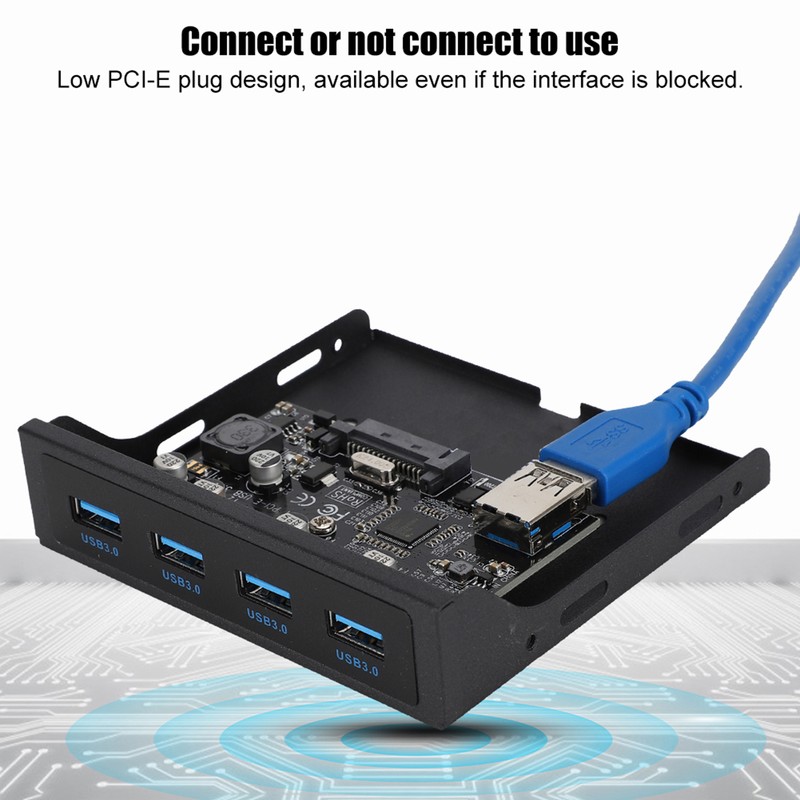 PCI-E to 4xUSB3.0 for NEC720201 Chip Front Floppy Bay Adapter