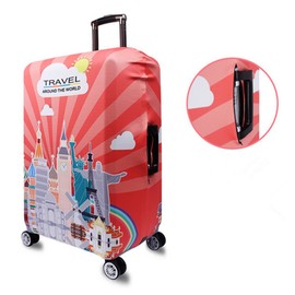 Bestja Elastic Dustproof Travel Luggage Suitcase Protective Cover Trolley Luggage Baggage Protector Case for 18"-32" Inch Luggage (L, Landmark)