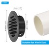 PATIKIL 4" Round Air Vent Cover, 2pcs Stainless Steel Louvered
