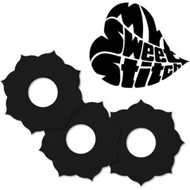 MySweetStitch - 25 x Freestyle Libre 3 Plasters Mandala, Overpatch Diameter 65 mm, Skin-Friendly, Waterproof, Breathable, Made in Germany, Black