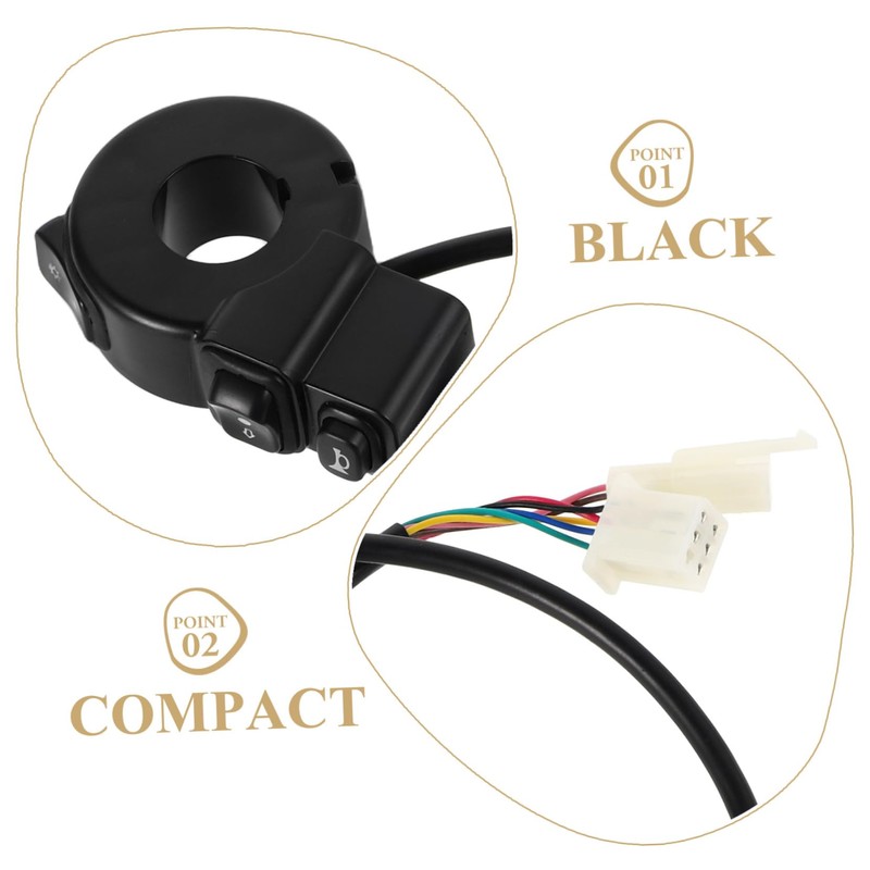 iplusmile Motorcycle Handlebar Switch Headlight Turn Signal and Horn Switch
