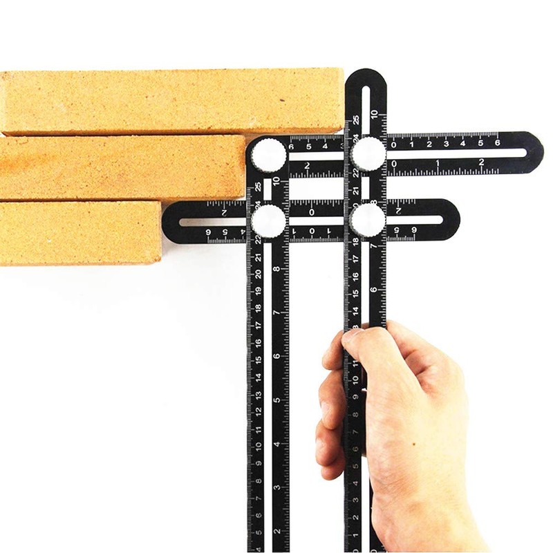 Multi-Angle Measuring Ruler Universal Angularizer Template Tool Aluminium Alloy Angularizer