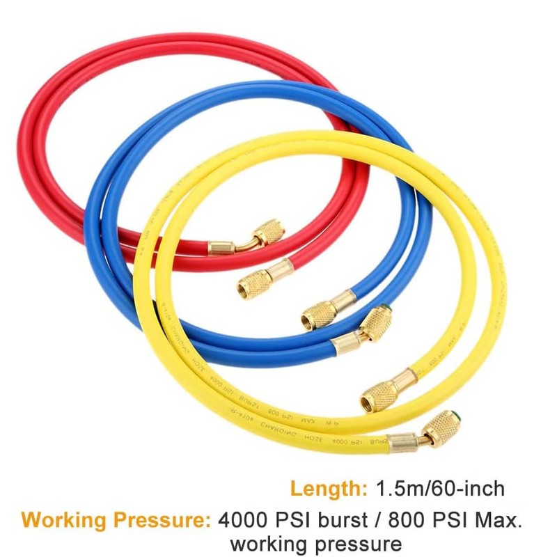 Unifizz HVAC Air Conditioning Refrigerant Charging Hoses 3 Colours R410A