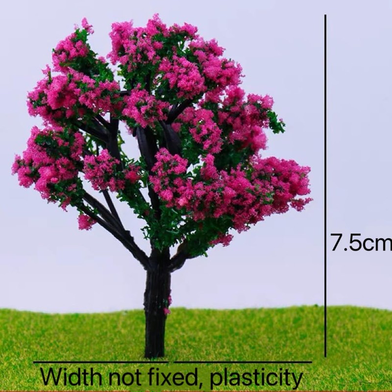 20pcs Model Trees Miniature Landscape Trees Scenery for Train Railroad