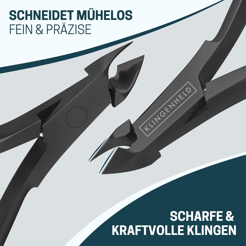 KLINGENHELD® Precise Cuticle Nippers with 1 Cuticle Pusher - Very
