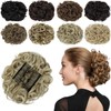 Yamel Chignon Hairpiece Curly Bun Scrunchie Extensions Ash Blonde Synthetic