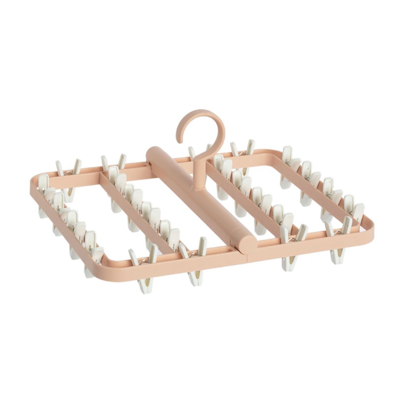 Drying Rack Foldable Matrix Hanging Point 24 Clips Household Drying