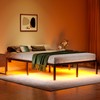 HAVONIZD Queen Bed Frame with LED Lights & Charging Station