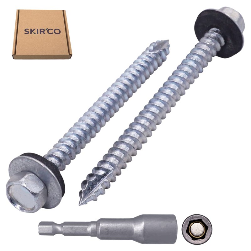 SKIR'CO (Pack of 20) Zinc Plated Roofing Screws 6.5 x
