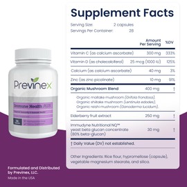 Immune Health Plus - Advanced Immune Defense with 9-in-1 Powerful Blend of Vitamin C, Vitamin D3, Zinc, Elderberry, Organic Maitake, Shiitake & Reishi Mushrooms, Beta Glucans – Immune Supplement
