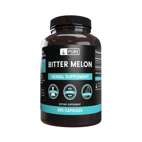 Pure Original Ingredients Bitter Melon (365 Capsules) No Magnesium Or Rice Fillers, Always Pure, Lab Verified
