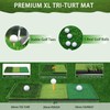 Golf Practice Net, 10x7FT Golf Net with Tri-Turf Mat &