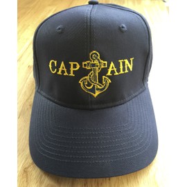 Anchor Boat Captain Hat Navy Blue Cap Embroidered
