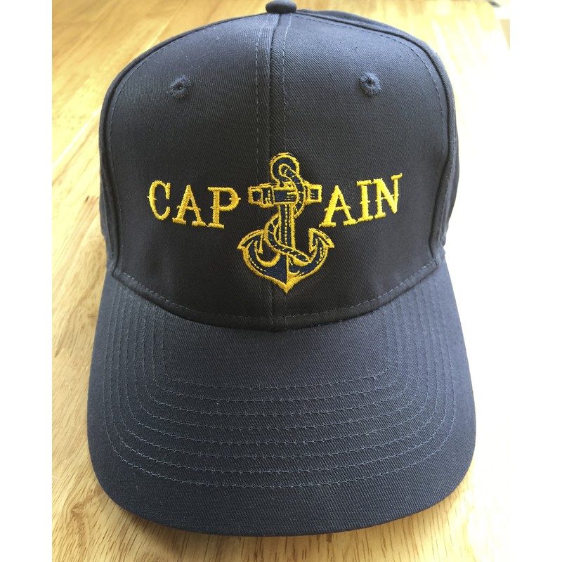 Anchor Boat Captain Hat Navy Blue Cap Embroidered