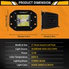 Auxbeam 5Inch LED Pod Lights, 72W Flush Mount Driving Strobe