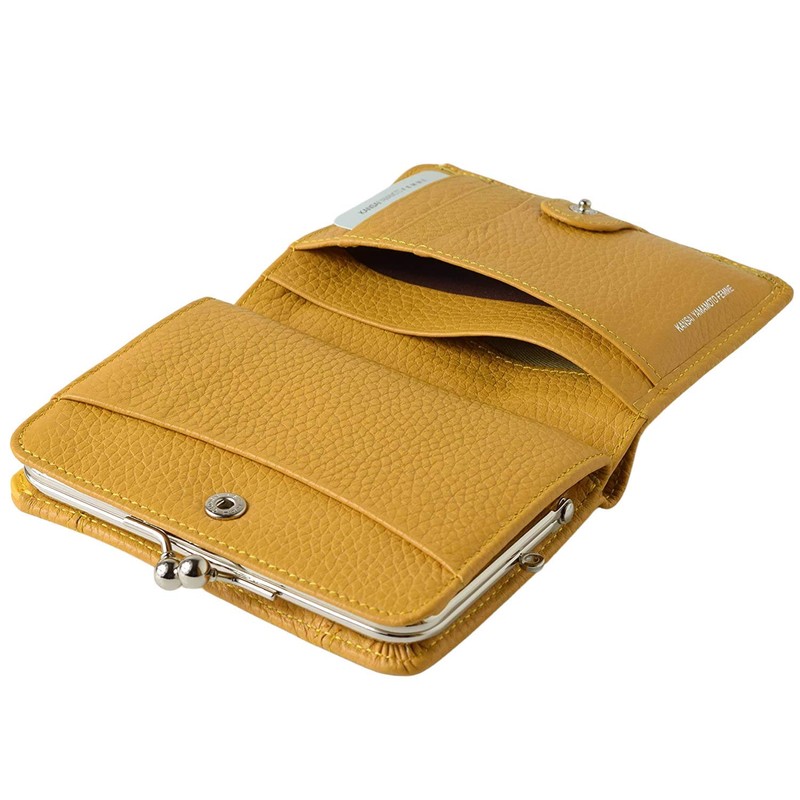 Yamamoto Kansai MJ-4505 Women's Wallet, Bifold Wallet, Genuine Leather, Kansai