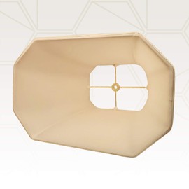 Royal Designs, Inc. Rectangle Cut Corner Lamp Shade, BSO-710-12LNBG, (5 x 6.5) x (8 x 12) x 10, Linen Beige