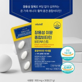 비웰 장용성 이뮨 종합비타민 비타부스트 30정 1박스 1개월분 / 멀티비타민 미네랄 Bewell Prolonged Release Immune Multivitamin Vitaboost 30 Tablets 1 Box 1 Month Supply / Multivitamin Mineral