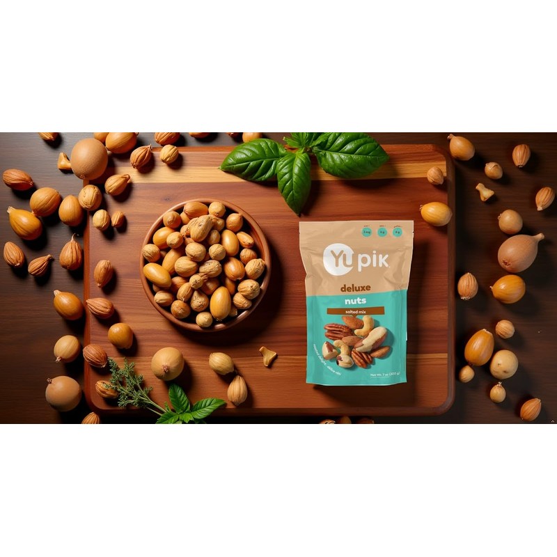 Yupik Roasted Salted Mixed Deluxe Nuts, 7 Oz, Kosher, Gluten-free,