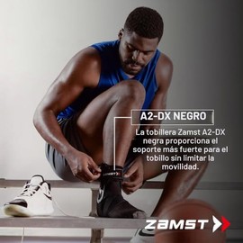 Zamst A2-DX - Tobillera Estabilizador para Hombre  Mujer, abrazadera deportiva para baloncesto, ftbol, voleibol y bisbol                              