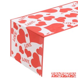 NOLITOY Valentine's Day Table Runner Decorative Tablecloth for Parties Weddings and Home Decor for Themed Celebrations Festivals and Special Events