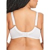 GODDESS Women's Keira Underwire Banded Bra Full Coverage, Sheer, White,