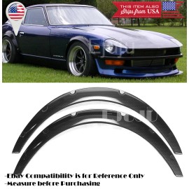 SDeelCase 1.75" Black Carbon Effect Flexible 2 Pieces Wide Arch Fender Flares For Mercedes