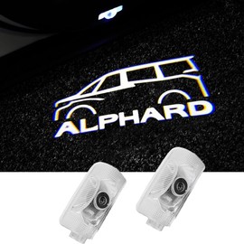Boseyway Alphard Car Door Lamp, Courtesy Lamp, Door Welcome Light, Curtain Light, LED Logo Projection, 20 Series 30 Series Toyota Series, Curtain Replacement Type Parts, Set of 2 for Toyota Alphard