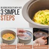 Firgi 27oz Platinum Silicone Microwave Steamer Pot with Lid –