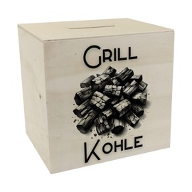 Wooden Charcoal Money Box Perfect for BBQ Fans Barbecue with Charcoal Heat Fuel Saver Ideal for BBQ Parties