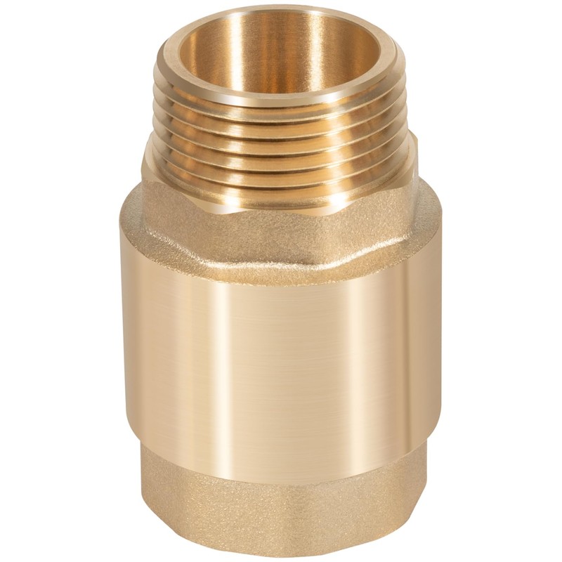 One Way Brass Check Valve, 1" NPT male in/ 1"