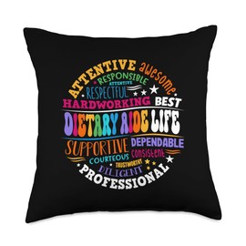 Dietary Aide Life Appreciation healthcare workers Dietitian Throw Pillow