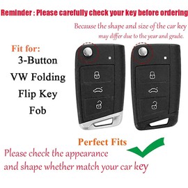HIBEYO TPU Key Cover Case Remote Fob Protector for VW Volkswagen Golf Polo GTI 2021 Tiguan Keyless Entry Key Fob Skin Key Holder Keyless Key Chains Protection Shell Auto Key Accosseries-Yellowish